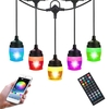 Guirlande lumineuse à LED avec 12 ampoules incassables à intensité variable,  mode de changement de couleur multicolore