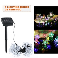 Guirlande Solaire Lumière de Corde Fleurs de Pêche