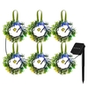 Guirlande solaire lumières décoratives de Noël lumières décoratives de paysage de jardin 24 LED lumière colorée 8 modes d