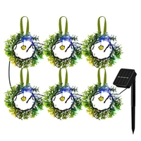 Guirlande solaire lumières décoratives de Noël lumières décoratives de paysage de jardin 24 LED lumière colorée 8 modes d