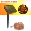 Guirlandes solaires 72ft 100 LED corde lumière 8 modes lumières blanches chaudes pour Party Garden Home Festival Decoratio