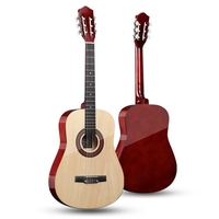 Guitare acoustique classique de 38 pouces Guitare en bois 6 cordes pour étudiants débutants