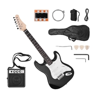 Guitare électrique Bois Massif Paulownia Corps Manche Érable 21 Frettes 6 Cordes avec Haut-Parleur Pitch Pipe Guitare Sac Sangle Picks Main Droite