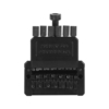 Guitare électrique Tremolo Tailpiece Bridge System 6 cordes pour Headless Guitar Part Noir