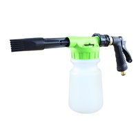 Gun à mousse de lavage de voiture Sprayeur de lavage de voiture réglable 3/8/NPT 3/4 Connecteur avec bouteille de 32oz