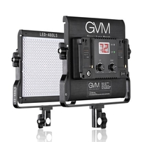 GVM LED-480LS Dimmable Bicolore LED Panneau Vidéo CRI97 + TLCI97 2300K-6800K Boîtier en alliage d