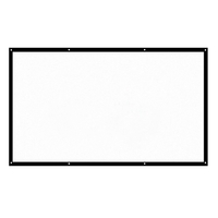 H120 Ecran de projection pliable portable 16: 9 de 120 pouces,  blanc