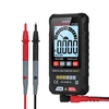 HABOTEST HT124A Multimètre numérique intelligent 4000 comptes True RMS compteur de tension automatique avec écran LCD rétro-éclairé Voltmètre 600V AC DC Stylo de test électrique Lampe de poche LED Multifonction Résistance Test de fréquence de co