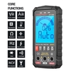 HABOTEST HT126A Multimètre numérique intelligent 6000 comptes True RMS Rétroéclairage LCD à plage automatique Testeur électrique Voltmètre Ampèremètre Mesure de la température Multifonction Tension AC DC Capacité de courant Résistance Fréquen