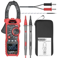HABOTEST Pince ampèremétrique numérique AC / DC Multimètre True-RMS Pince de courant multi-testeur anto-range avec ampère Volt Ohm Diode Capacité Résistance Continuité NCV Température de service Tests VFD