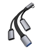HAGiBiS USB-C HUB 4-en1 Splitter Type-C vers Multi USB 3.0 USB 2.0 TF Card Reader Adapter Dock Type-C Converter Compatible pour téléphone/ordinateur portable/iPad