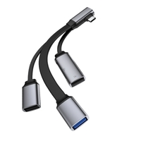HAGiBiS USB-C HUB 4-en1 Splitter Type-C vers Multi USB 3.0 USB 2.0 TF Card Reader Adapter Dock Type-C Converter Compatible pour téléphone/ordinateur portable/iPad