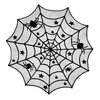 Halloween Elements Spooky Pattern Table Cloth Black Lace Family Halloween Party Scene Decoration