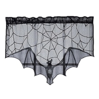 Halloween Elements Spooky Pattern Table Cloth Black Lace Family Halloween Party Scene Decoration