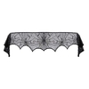 Halloween Elements Spooky Pattern Table Cloth Black Lace Family Halloween Party Scene Decoration