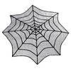 Halloween Elements Spooky Pattern Table Cloth Black Lace Family Halloween Party Scene Decoration