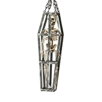 Halloween Prop Suspendus Crâne Squelette Partie Fournitures Âme Maison Horrible Cage Squelette Décoration