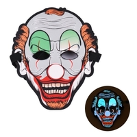 Halloween Scary Mask LED Sound Activated Light Up Masques avec Sangle Élastique Réglable pour Festival Costume Party Cosplay