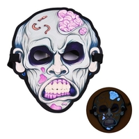 Halloween Scary Mask LED Sound Activated Light Up Masques avec Sangle Élastique Réglable pour Festival Costume Party Cosplay