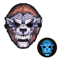 Halloween Scary Mask LED Sound Activated Light Up Masques avec Sangle Élastique Réglable pour Festival Costume Party Cosplay