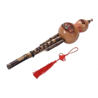 Handmade noir bambou chinois Hulusi Gourd cucurbitacées Flute Musical Instrument ethnique Clé de C avec étui pour débutants Music Lovers