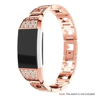 Haute Qualité Bracelet En Alliage de Zinc Femmes Mode Simple Style Dragonne pour Fitbit Charge 2