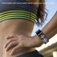 Haute Qualité Bracelet En Alliage de Zinc Femmes Mode Simple Style Dragonne pour Fitbit Charge 2
