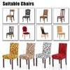 Haute Qualité stretch amovible Lavable Salle à court Chair Cover Milk Soft soie Spandex Printing Chair Cover Housse pour mariage Party Hotel Salle à manger Covers président de la cérémonie de sécurité