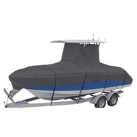 Heavy Duty 210D Housse de bateau étanche Yacht Protection extérieure Tissu Oxford Anti-écrasement Durable et résistant à la déchirure Convient (17-19FT 600 X 290cm)