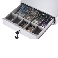 Heavy Duty électronique Tiroir-caisse Boîte Valise de rangement 4 Projet de loi 5 bacs Coin support Poussez Manuel ouvert RJ11 clé-serrure pour Epson imprimante POS étoile argent Inscription