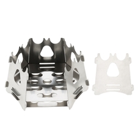Hexagon Camping Bois Poêle Portable Pliant Léger Bois Brûleur Sac À Dos Pour la Survie En Plein Air Cuisine Pique-Nique Chasse