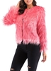 Hiver Femmes En Fausse Fourrure Manteau Solide Couleur À Manches Longues Fluffy Survêtement Court Veste Poilu Chaud Pardessus