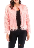 Hiver Femmes En Fausse Fourrure Manteau Solide Couleur À Manches Longues Fluffy Survêtement Court Veste Poilu Chaud Pardessus