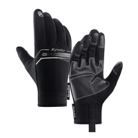 Hiver hommes femmes gants de cyclisme coupe-vent étanche anti-dérapant écran tactile chaud polaire doigt complet vélo gants de ski