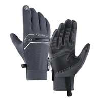 Hiver hommes femmes gants de cyclisme coupe-vent étanche anti-dérapant écran tactile chaud polaire doigt complet vélo gants de ski