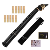 HiXing C Key Mini Pocket Saxophone Sax Matériel ABS avec embouchures 10pcs Anches Sac de transport Instrument à vent