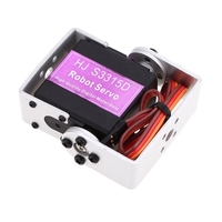 HJ S3315D Hight Performance Full Metal 15KG couple Brushed Motor 180° rotation numérique Robot Servo avec montage U droites longues et courtes