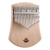 hluru 17 Touches Doigt Pouce Piano Instrument de Musique Portable Corps en Bois Massif pour Enfants Adultes Mélomane Débutants Professionnel avec Tuning Marteau Essuyer Chiffon Notes Autocollant