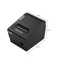 HOIN 80mm USB Imprimante Thermique Récepteur Thermique Imprimante POS Imprimante Haute Vitesse Impression Claire Compatible avec les Commandes Impression ESC / POS pour le magasin de supermarché