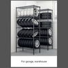 HOME ORGANIZER 5 niveaux étagères en fil métallique Heavy Duty hauteur réglable étagère en fil métallique étagère Rack Garage Garage avec pieds de nivellement