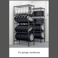 HOME ORGANIZER 5 niveaux étagères en fil métallique Heavy Duty hauteur réglable étagère en fil métallique étagère Rack Garage Garage avec pieds de nivellement
