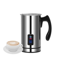 Homgeek en acier inoxydable automatique de lait électrique Frother Foamer Frothing & Heating Milk Warmer Foam Maker Latte Cappuccino Maison Cuisine utilisation