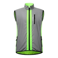 Homme Gilet Réfléchissant Cyclisme Eté Course à Pied Gilet Sans Manches Coupe Vent Séchage rapide Elastique Respirable Sport Vêtements Pour Course à Pied Jogging Cyclisme Gym Fitness