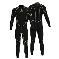 Hommes 3mm Retour Zip Full Body Combinaison Natation Surf Plongée Tuba combinaison Jumpsuit