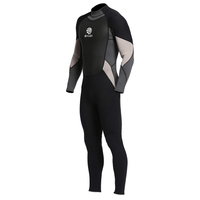 Hommes 3mm Retour Zip Full Body Combinaison Natation Surf Plongée Tuba combinaison Jumpsuit