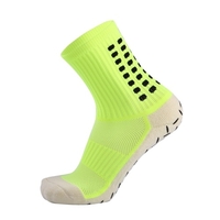 Hommes chaussettes de sport anti-dérapant silicium anti-humidité respirant pointillé coussin chaussettes cyclisme course basket-ball bas de sport
