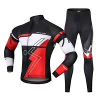 Hommes cyclisme maillot ensemble respirant à manches longues vélo chemise vélo équitation sport maillot avec pantalon rembourré collants vtt cyclisme vêtements tenue