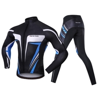 Hommes cyclisme maillot ensemble respirant à manches longues vélo chemise vélo équitation sport maillot avec pantalon rembourré collants vtt cyclisme vêtements tenue