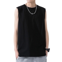 Hommes débardeurs T-shirts sans manches O cou gilets en coton grande taille t-shirts