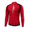 Hommes Demi Fermeture Éclair À Manches Longues Maillot De Cyclisme À Séchage Rapide Respirant VTT Vélo De Montagne Chemise De Vélo Vêtements De Cyclisme